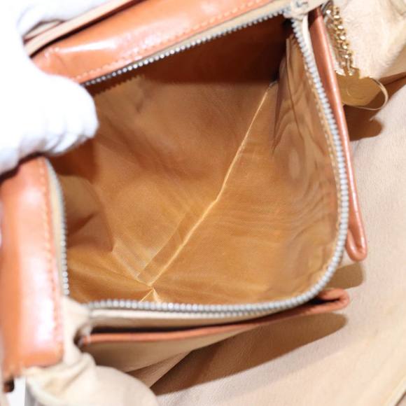 CELINE Macadam Canvas Shoulder Bag Beige Gold Auth 92094 - Picture 12 of 16